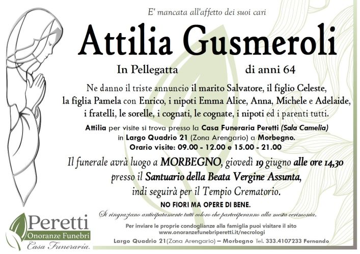 giuseppina pasina necrologio