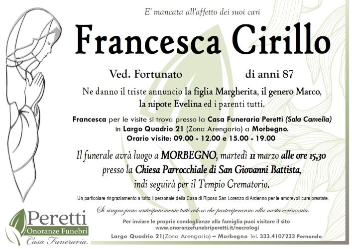 giuseppina pasina necrologio