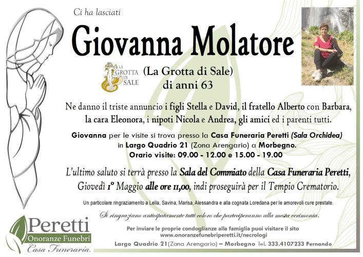 giuseppina pasina necrologio