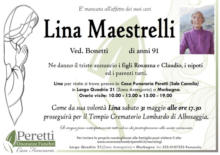 giuseppina pasina necrologio