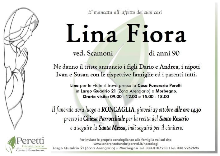 giuseppina pasina necrologio