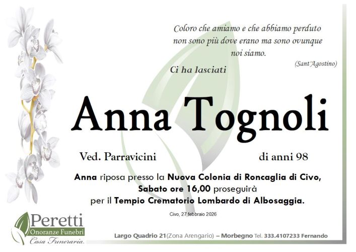 giuseppina pasina necrologio