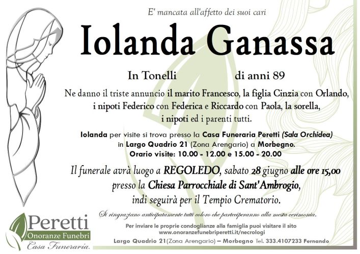 giuseppina pasina necrologio