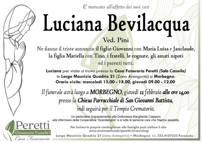 giuseppina pasina necrologio