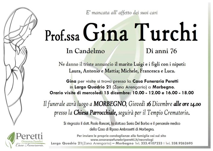 giuseppina pasina necrologio