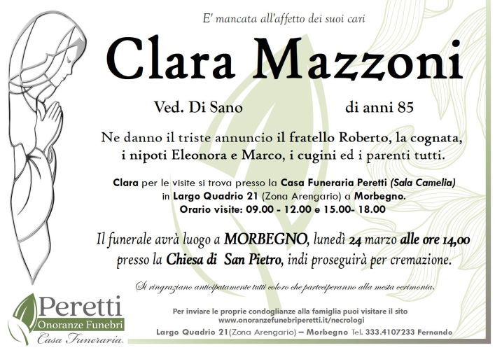 giuseppina pasina necrologio